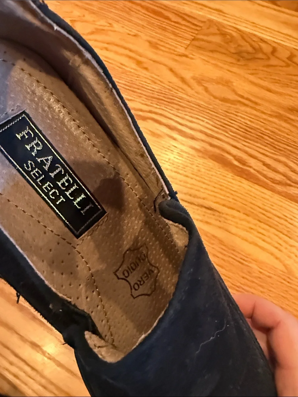 Fratelli Select black suede loafers size 7.5 men’s